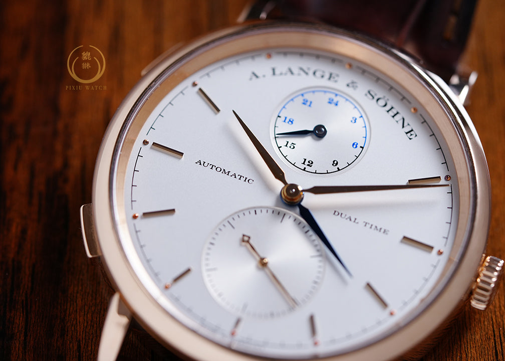 A. Lange Saxonia Dual Time Pink Gold