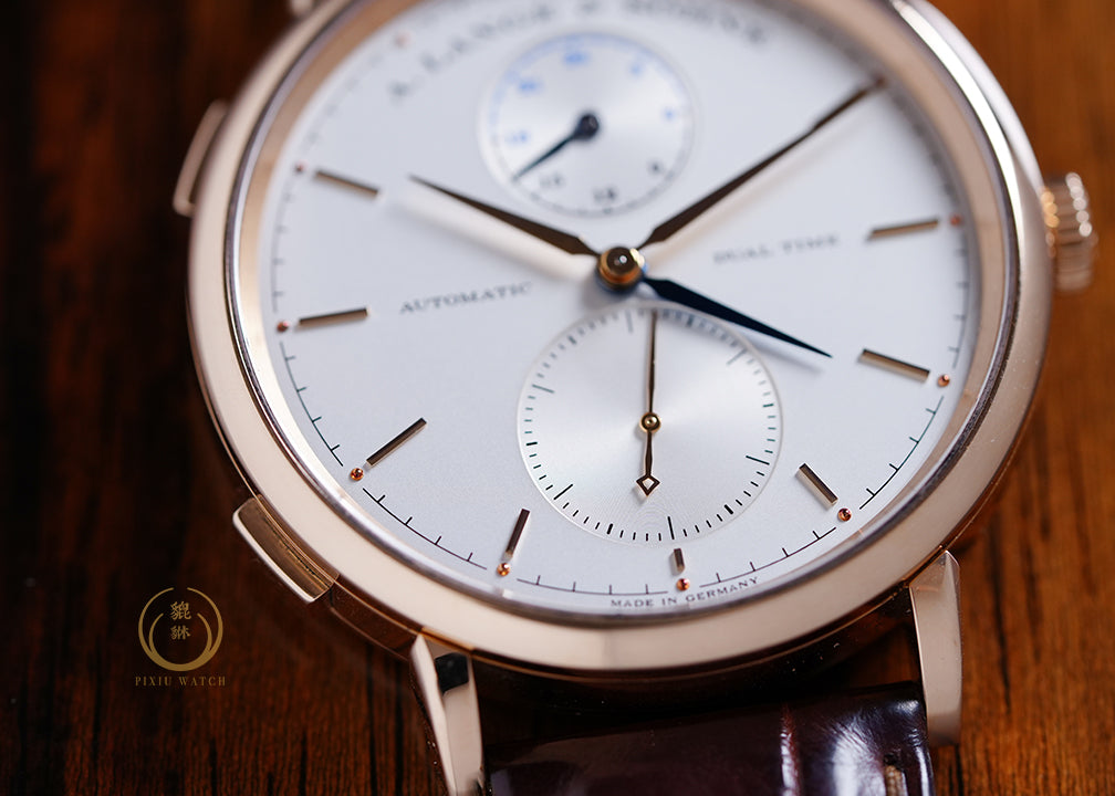 A. Lange Saxonia Dual Time Pink Gold