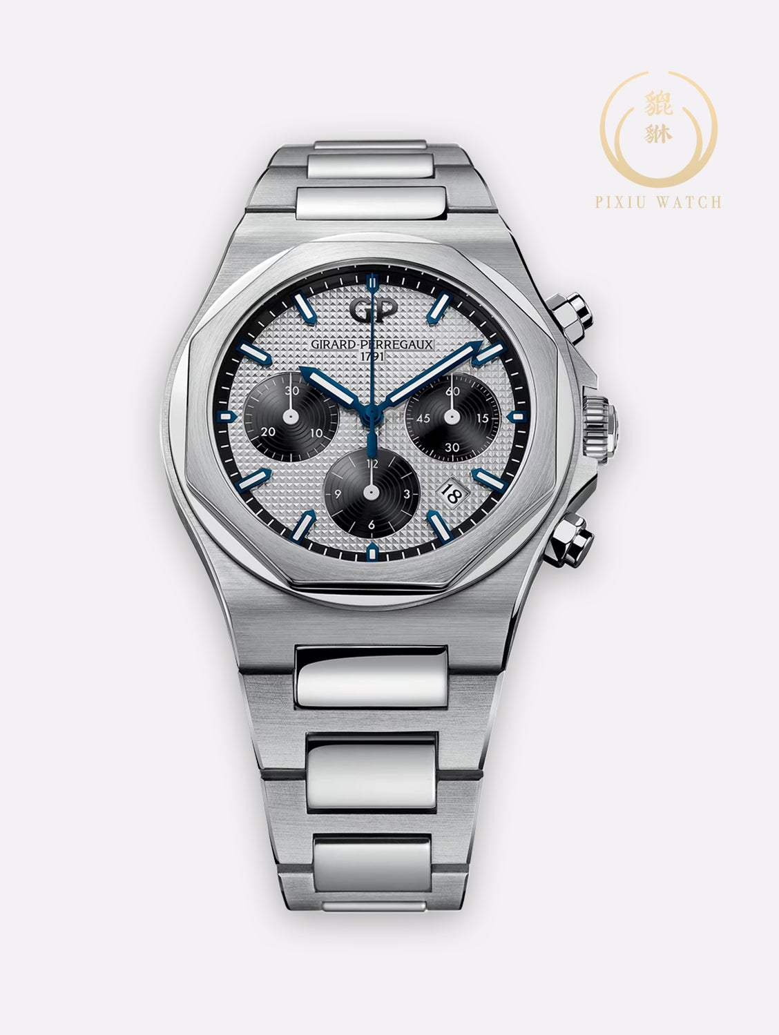 Girard Perregaux Laureato Chrono Panda Dial Steel