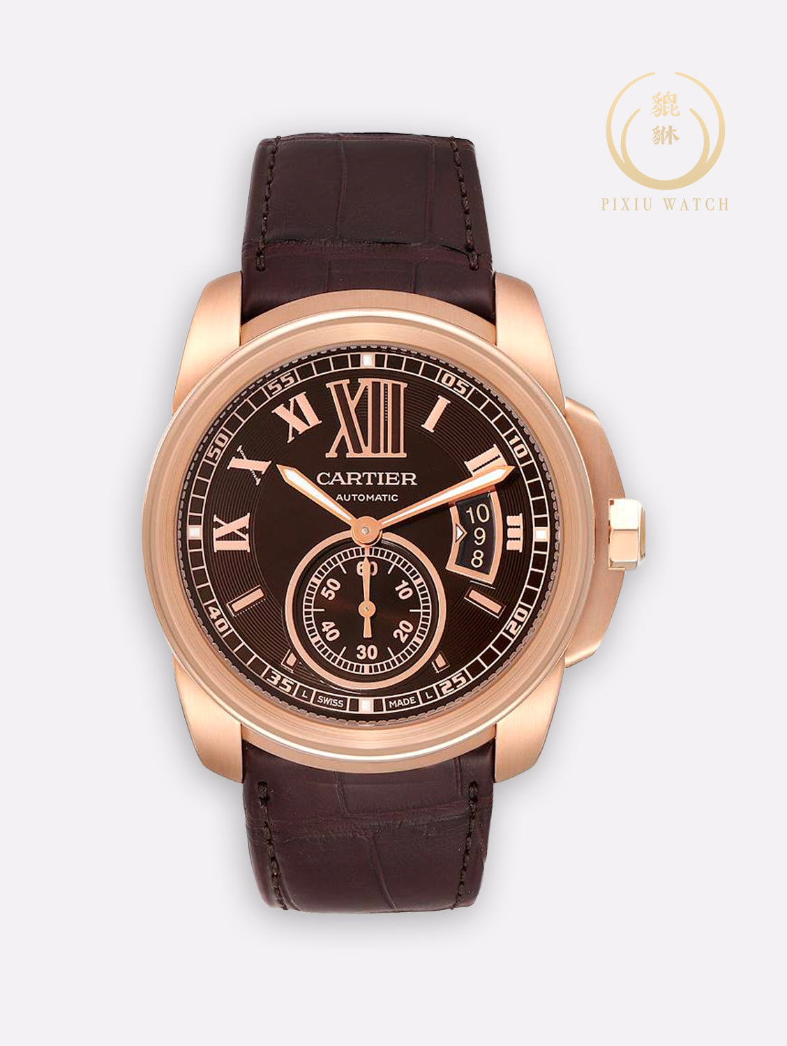 Cartier Calibre Dark Brown Rose Gold
