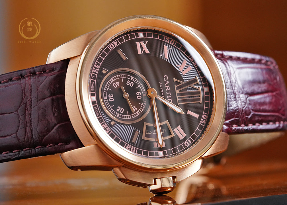 Cartier Calibre Dark Brown Rose Gold