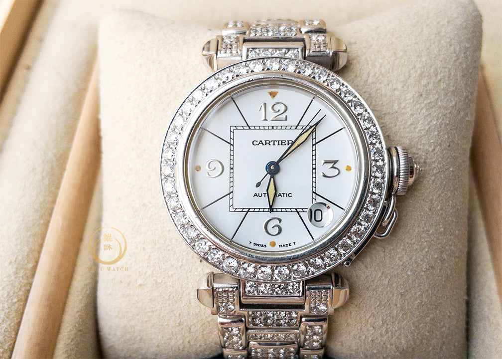 Cartier Pasha Date Diamonds WG