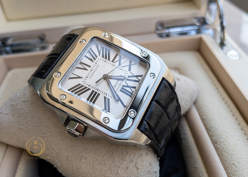 Cartier Santos 100 XL 2656 Steel White Dial