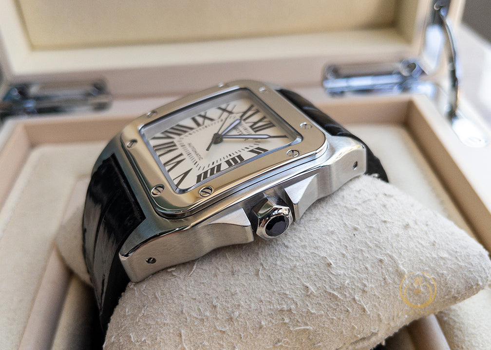 Cartier Santos 100 XL 2656 Steel White Dial