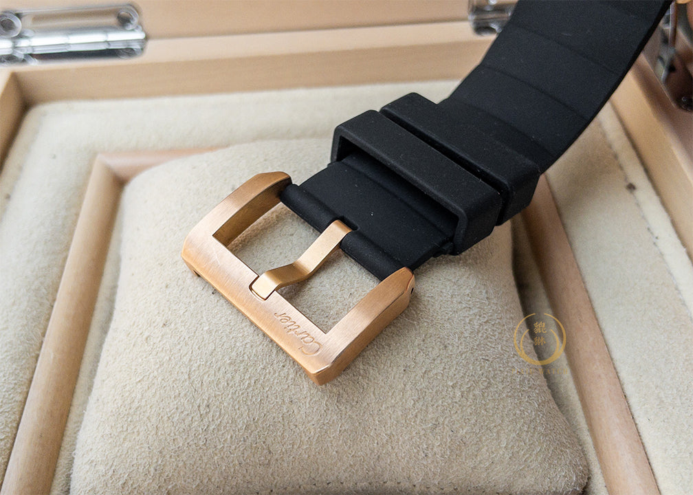 Cartier Santos 2792 Rose Gold/Rubber (L)