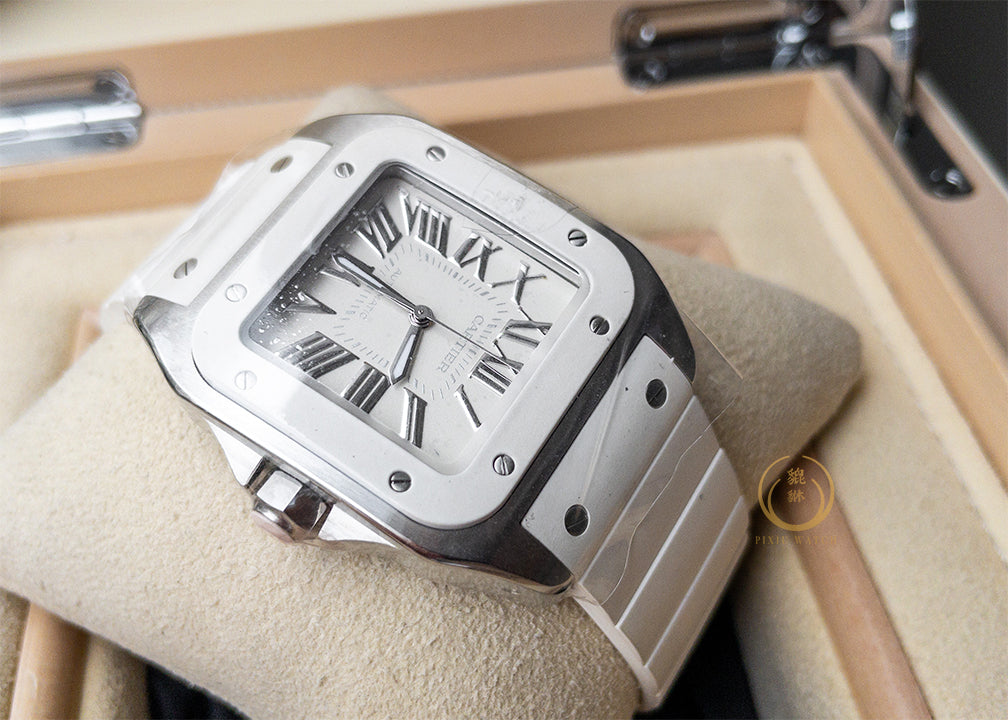 Cartier Santos 2878 White Rubber