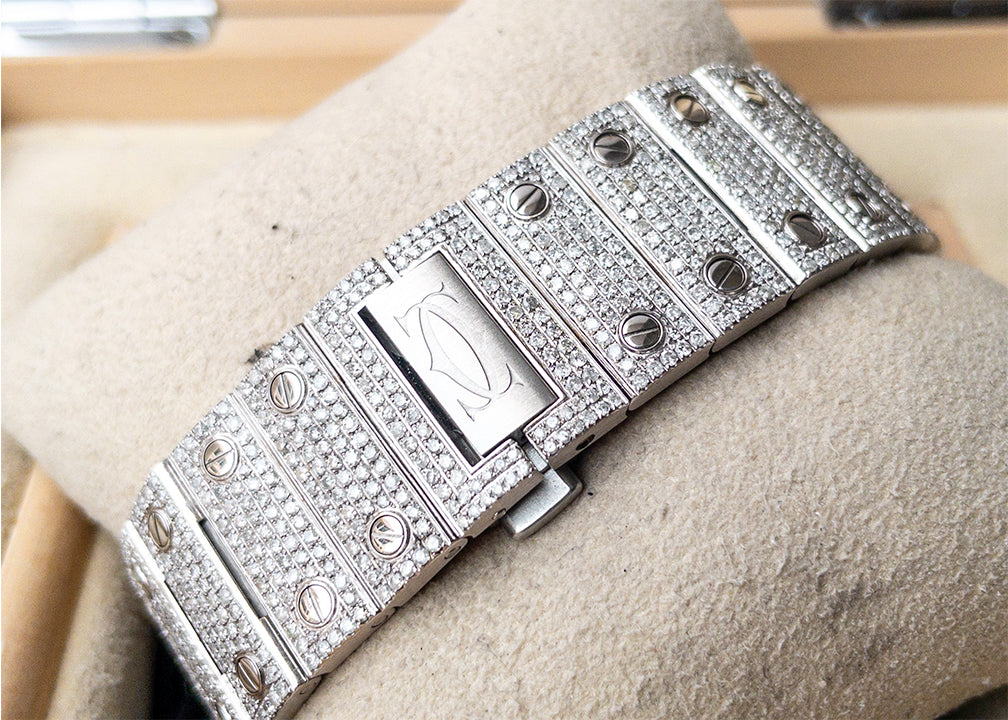 Cartier Santos 4072 Full Diamonds