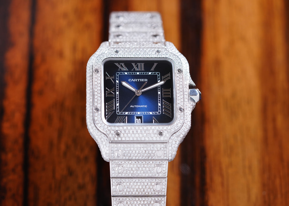 Cartier Santos 4072 Steel After Diamonds