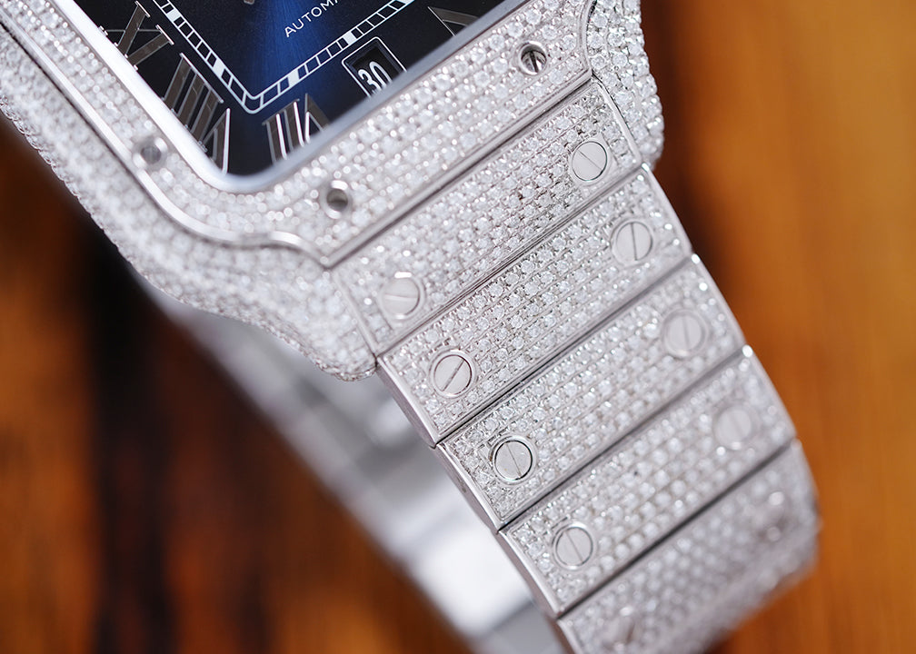 Cartier Santos 4072 Steel After Diamonds