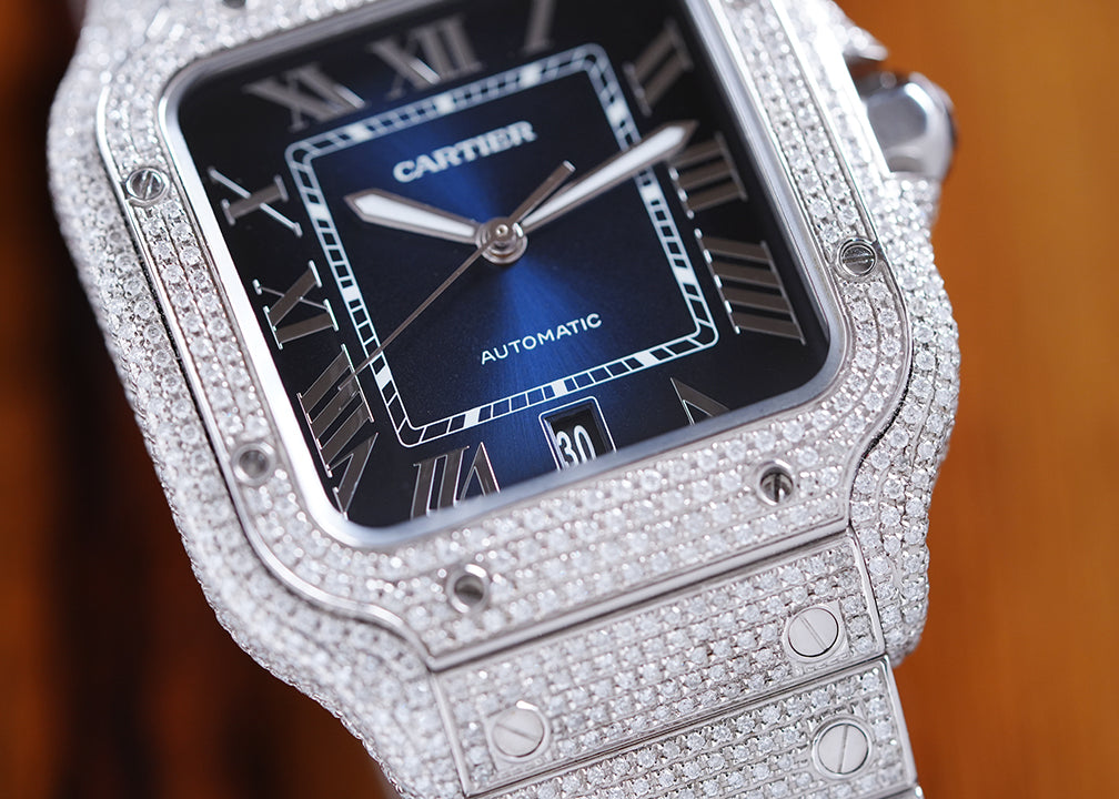 Cartier Santos 4072 Steel After Diamonds