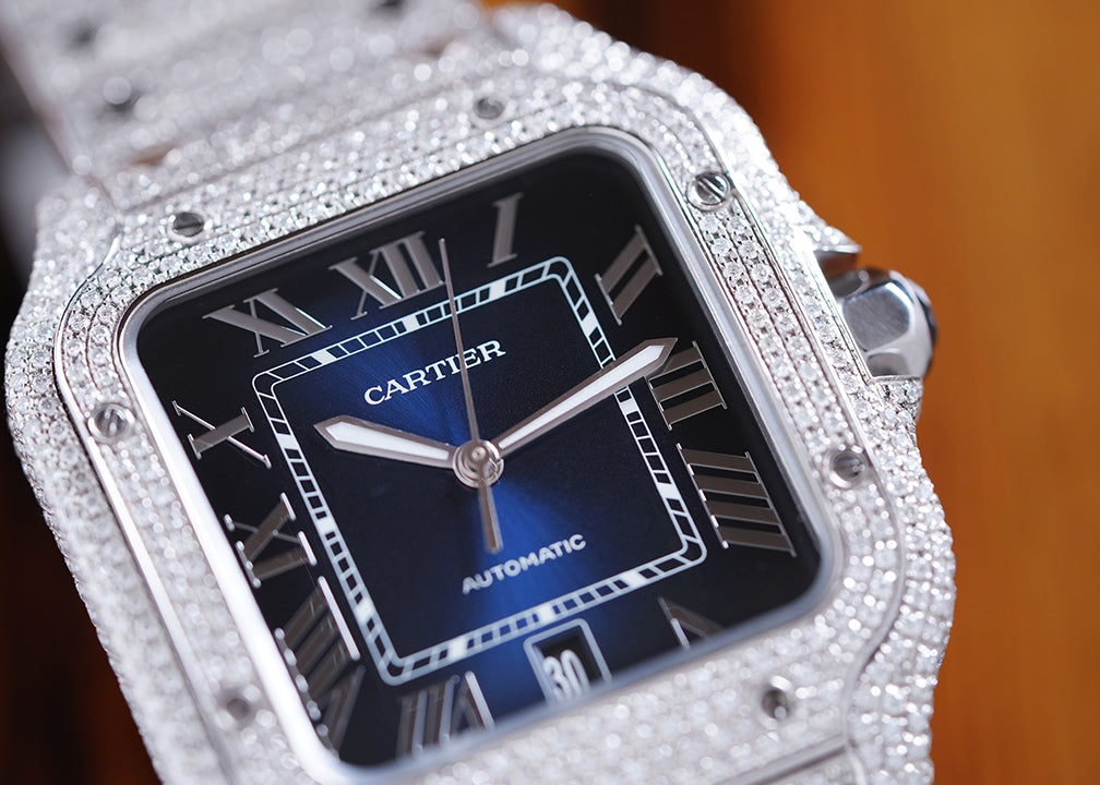 Cartier Santos 4072 Steel After Diamonds