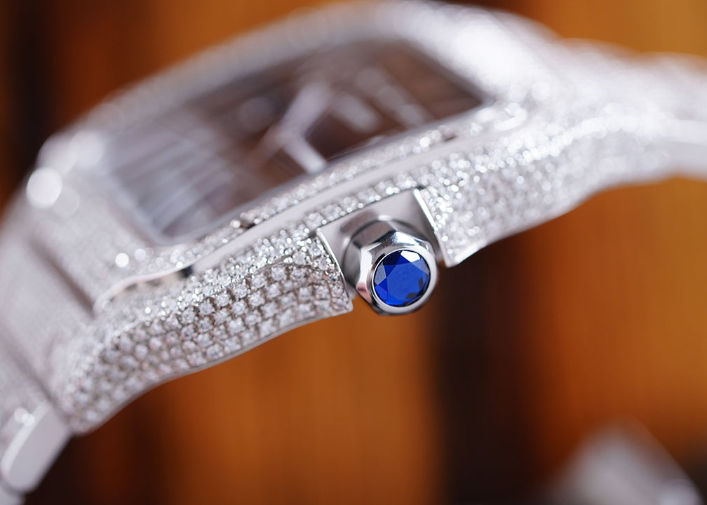 Cartier Santos 4072 Steel After Diamonds