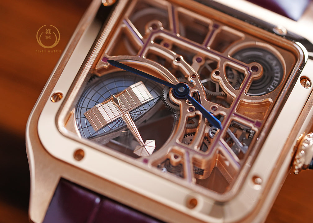 Cartier Santos Dumont Skeleton 4467 Rose Gold