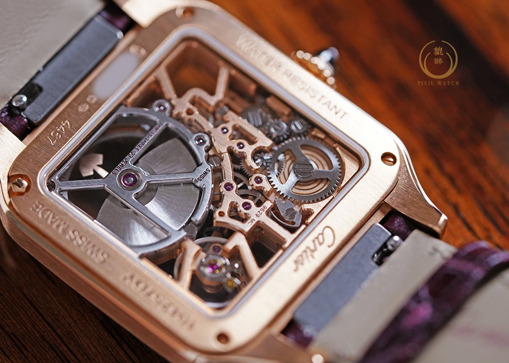 Cartier Santos Dumont Skeleton 4467 Rose Gold