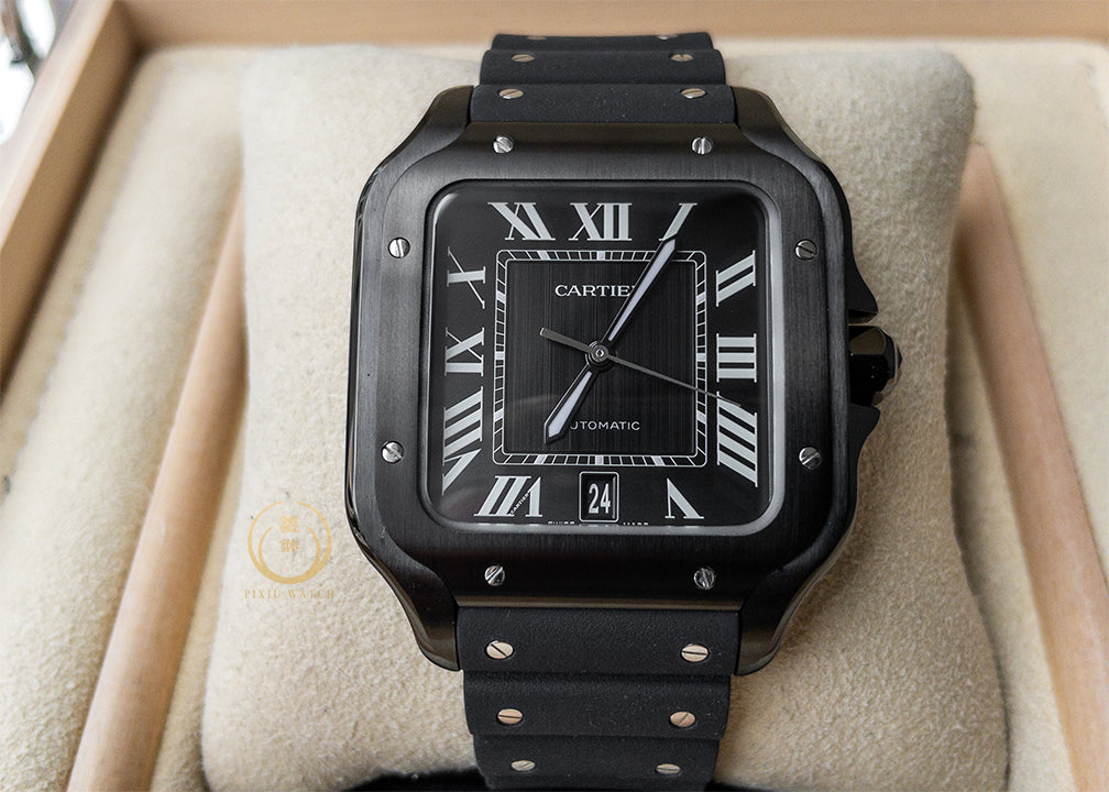 Cartier Santos Large Model Black Steel