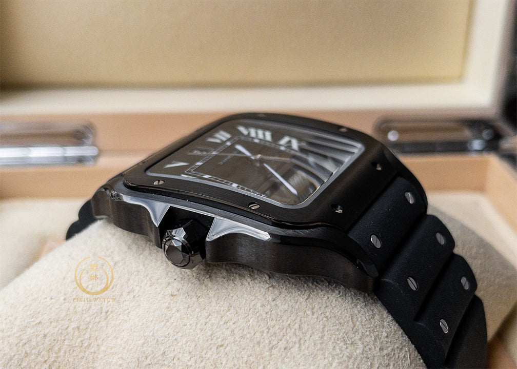 Cartier Santos Large Model Black Steel