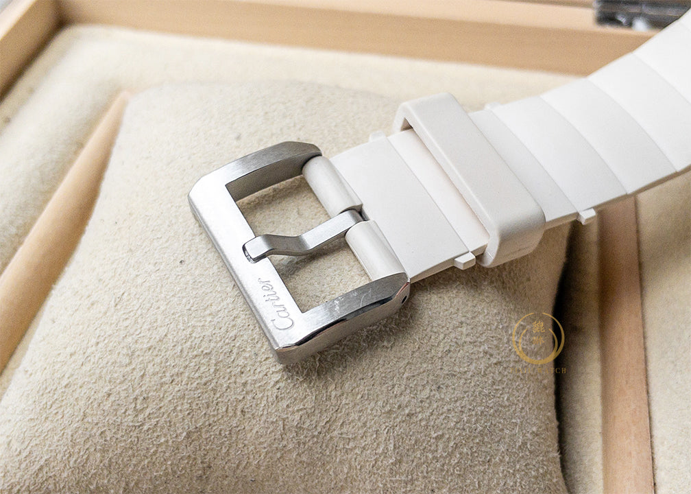 Cartier Santos White Rubber