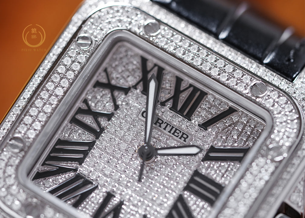Cartier Santos 2656 Large Model Diamonds