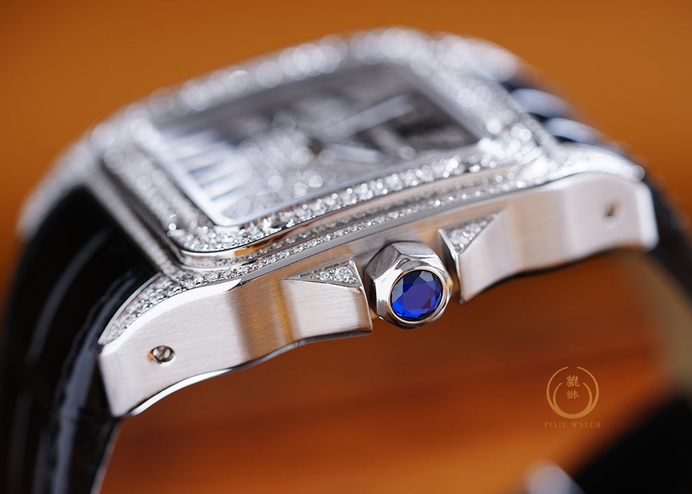 Cartier Santos 2656 Large Model Diamonds