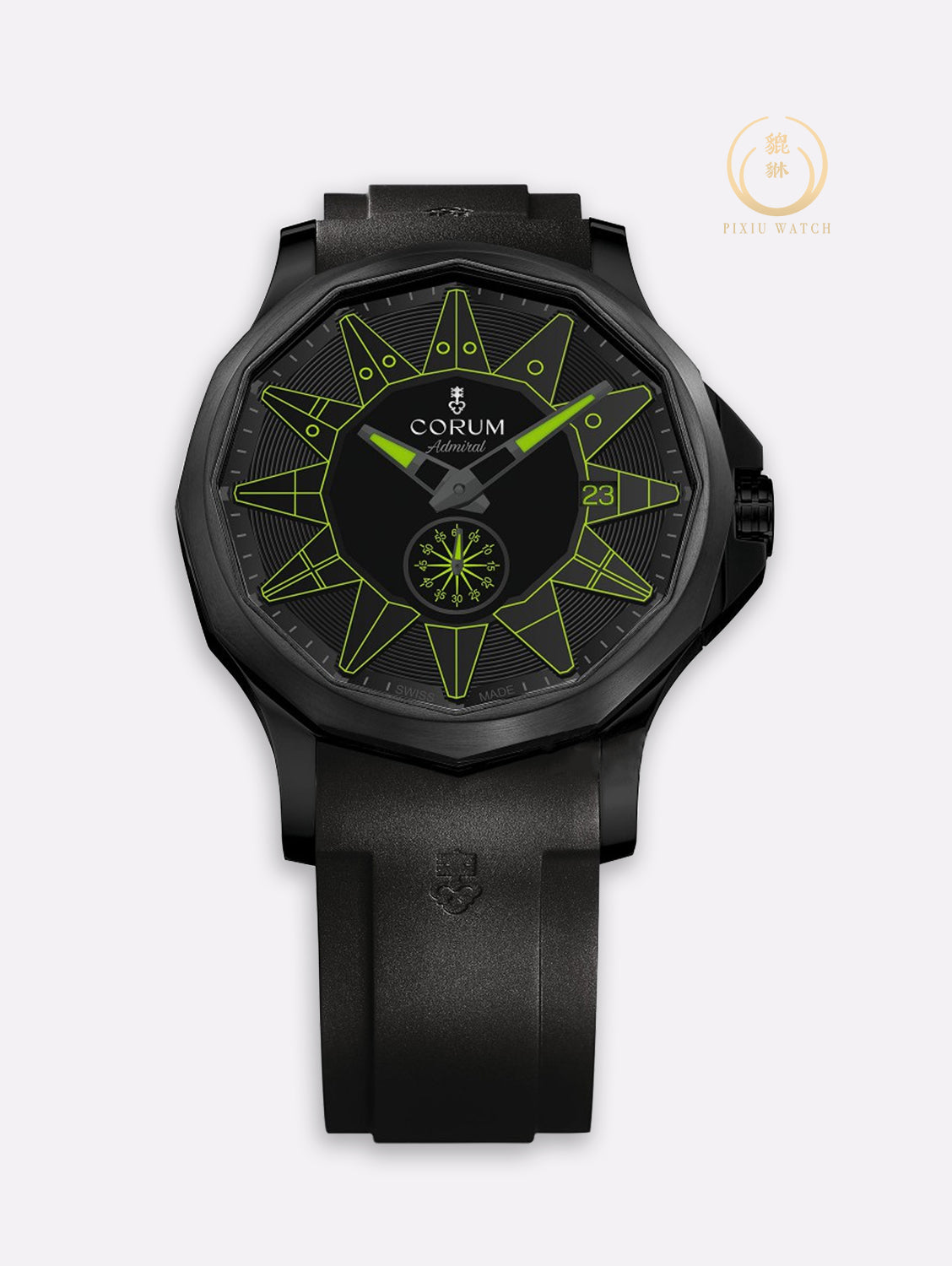 “Brand New” Corum Admiral Full Black “Lime Green” Limited