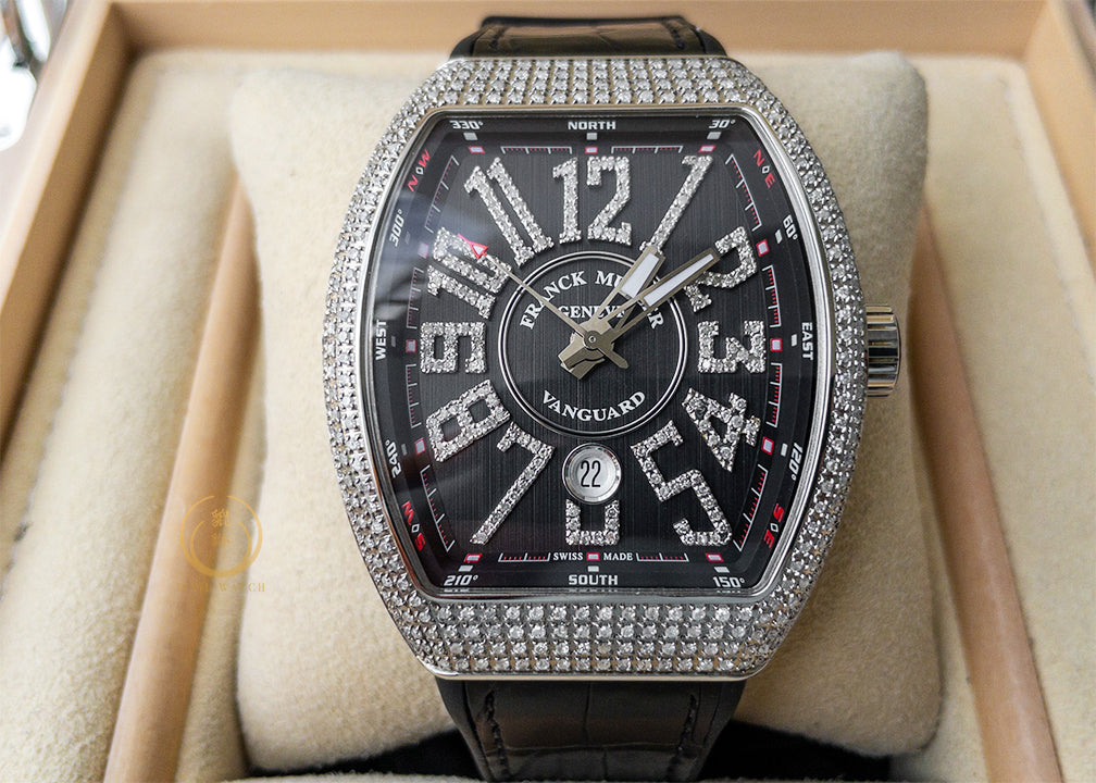 Franck Muller Vanguard V45 Diamonds Black Dial