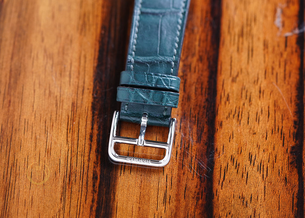 Hermes Slim Large Model Silver Dial