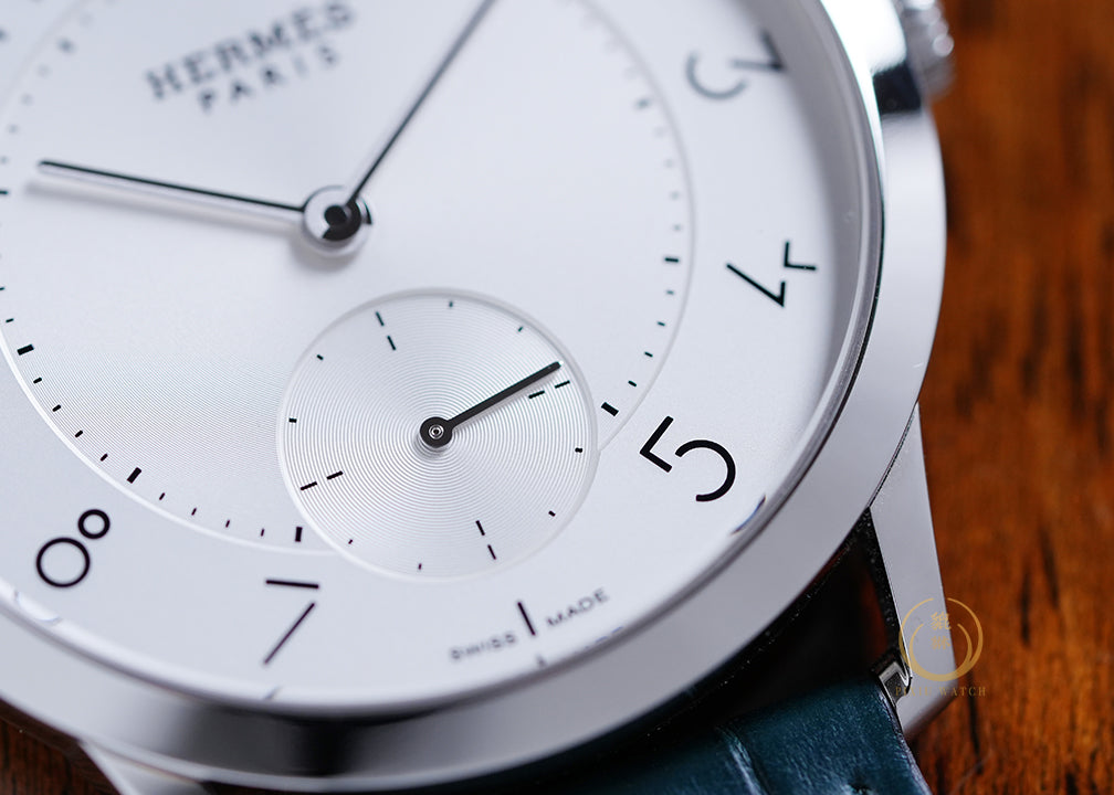 Hermes Slim Large Model Silver Dial