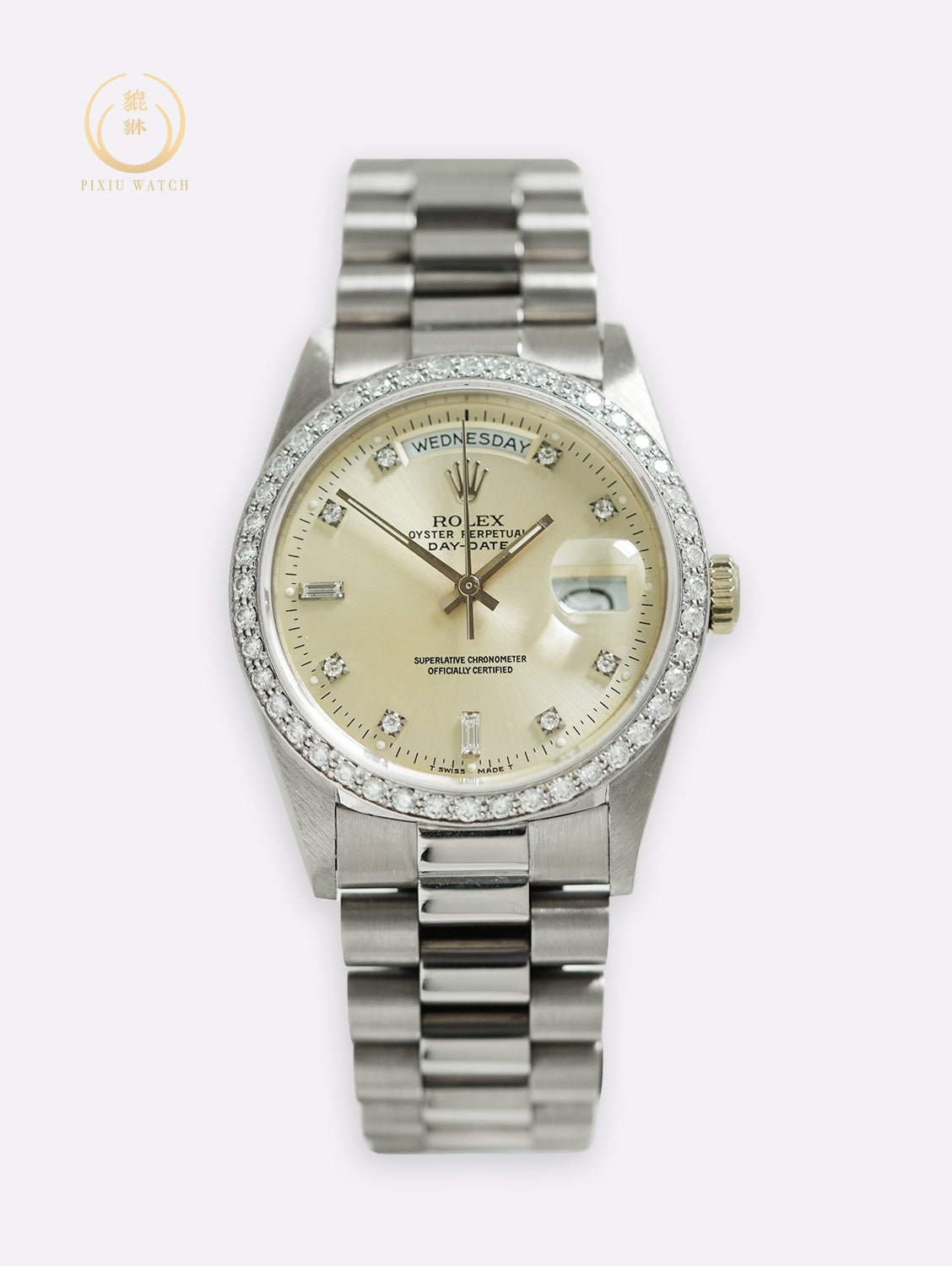 Rolex Day-Date 36 Full White Gold 18349