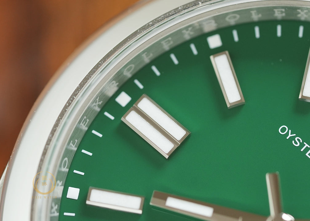Rolex OP 41 Green Dial 124300