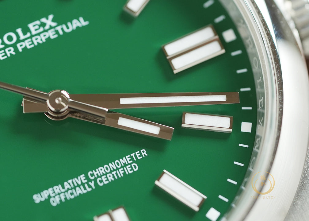 Rolex OP 41 Green Dial 124300