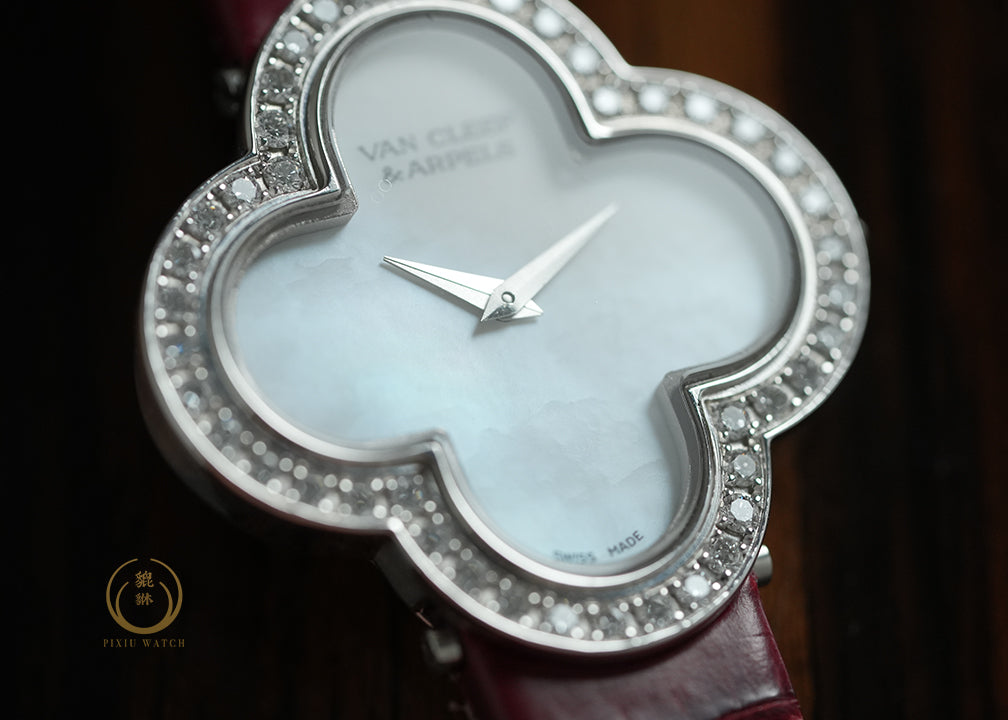 Van Cleef & Arpels Alhambra White Gold Diamonds MOP