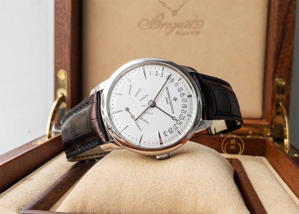 VC Patrimony Retrograde Day-Date White Gold