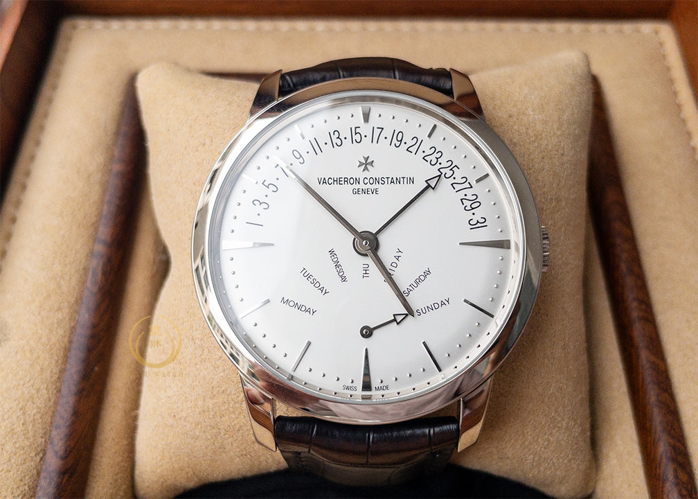 VC Patrimony Retrograde Day-Date White Gold