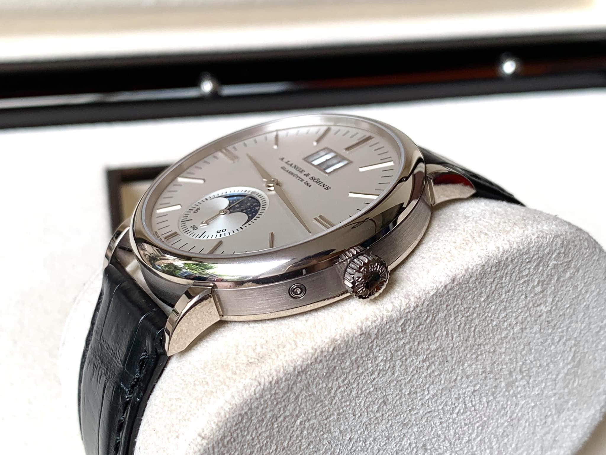 A. Lange & Sohne Saxonia Moonphase White Gold