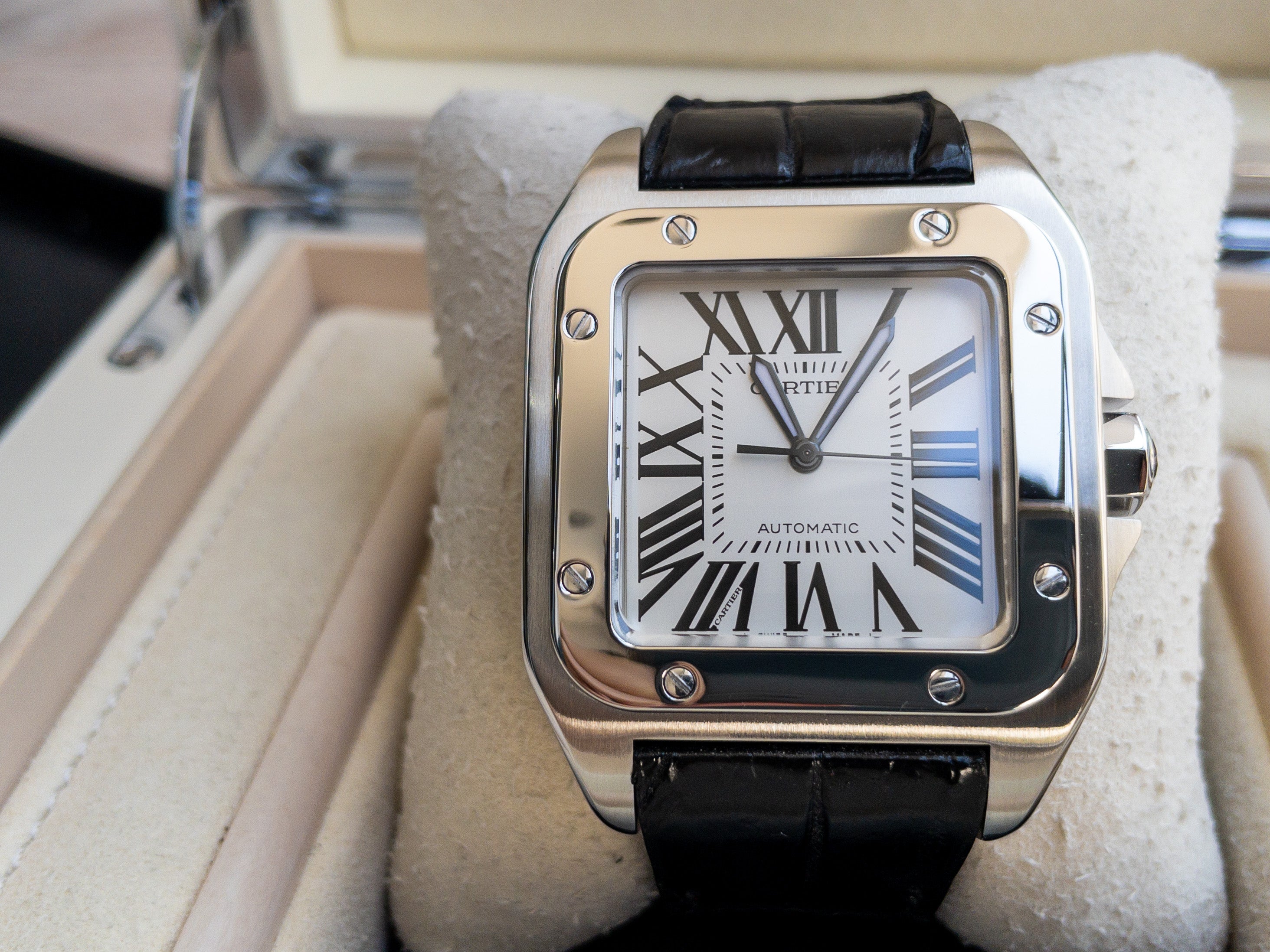 Cartier Santos 100 XL 2656 Steel White Dial