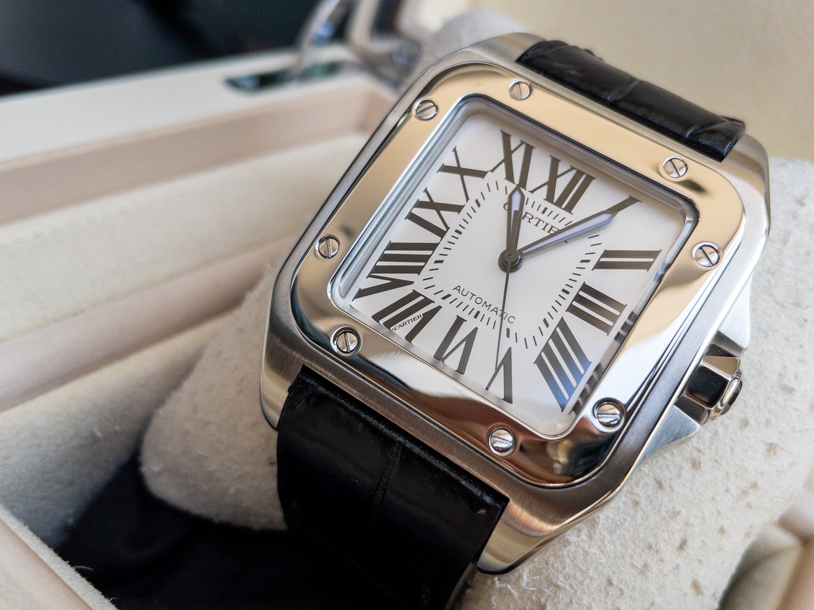 Cartier Santos 100 XL 2656 Steel White Dial