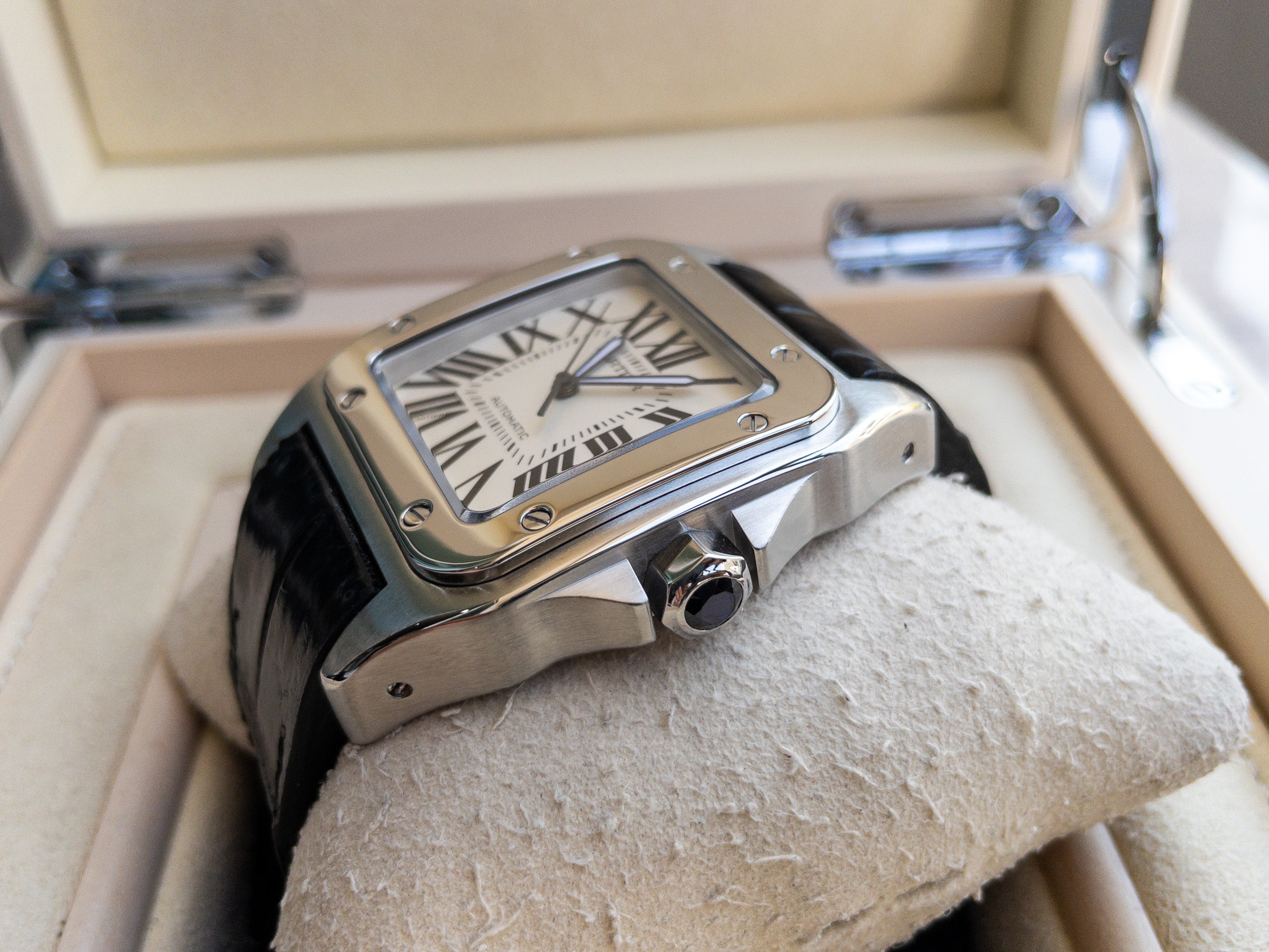 Cartier Santos 100 XL 2656 Steel White Dial
