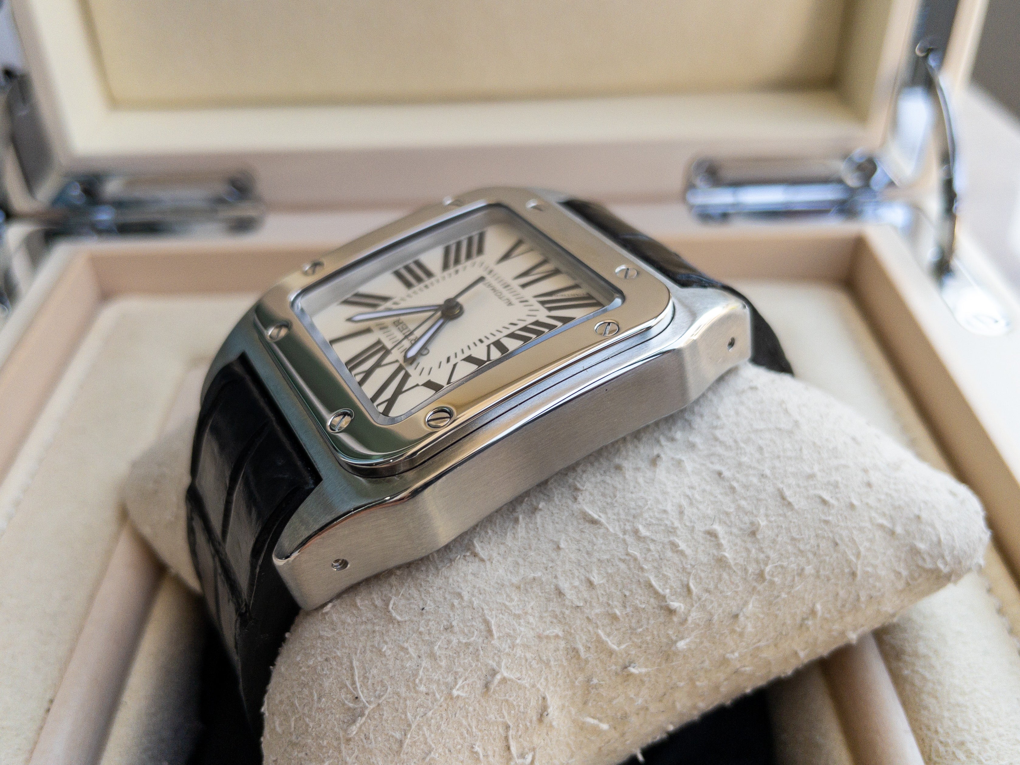 Cartier Santos 100 XL 2656 Steel White Dial