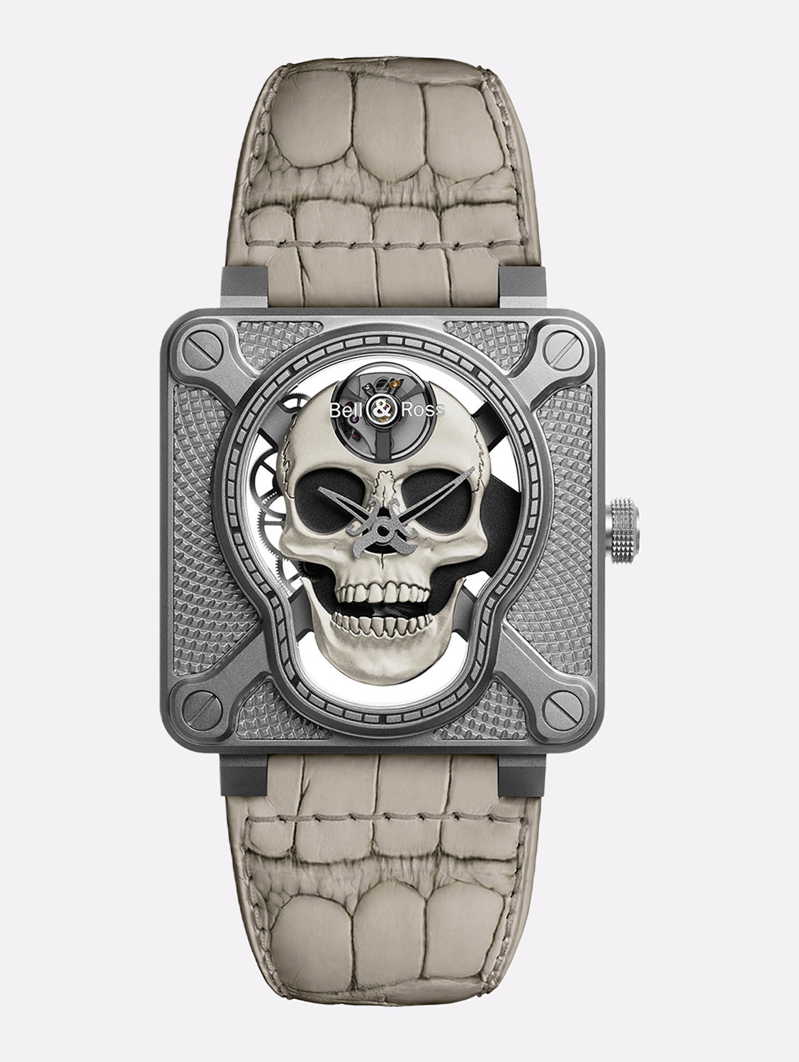 Bell & Ross BR 01 Laughing Skull White