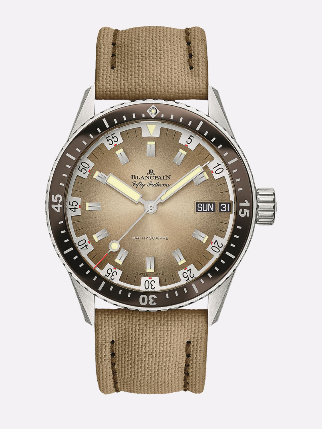 Blancpain Fifty Fathoms Bathyscaphe Day Date Desert Edition