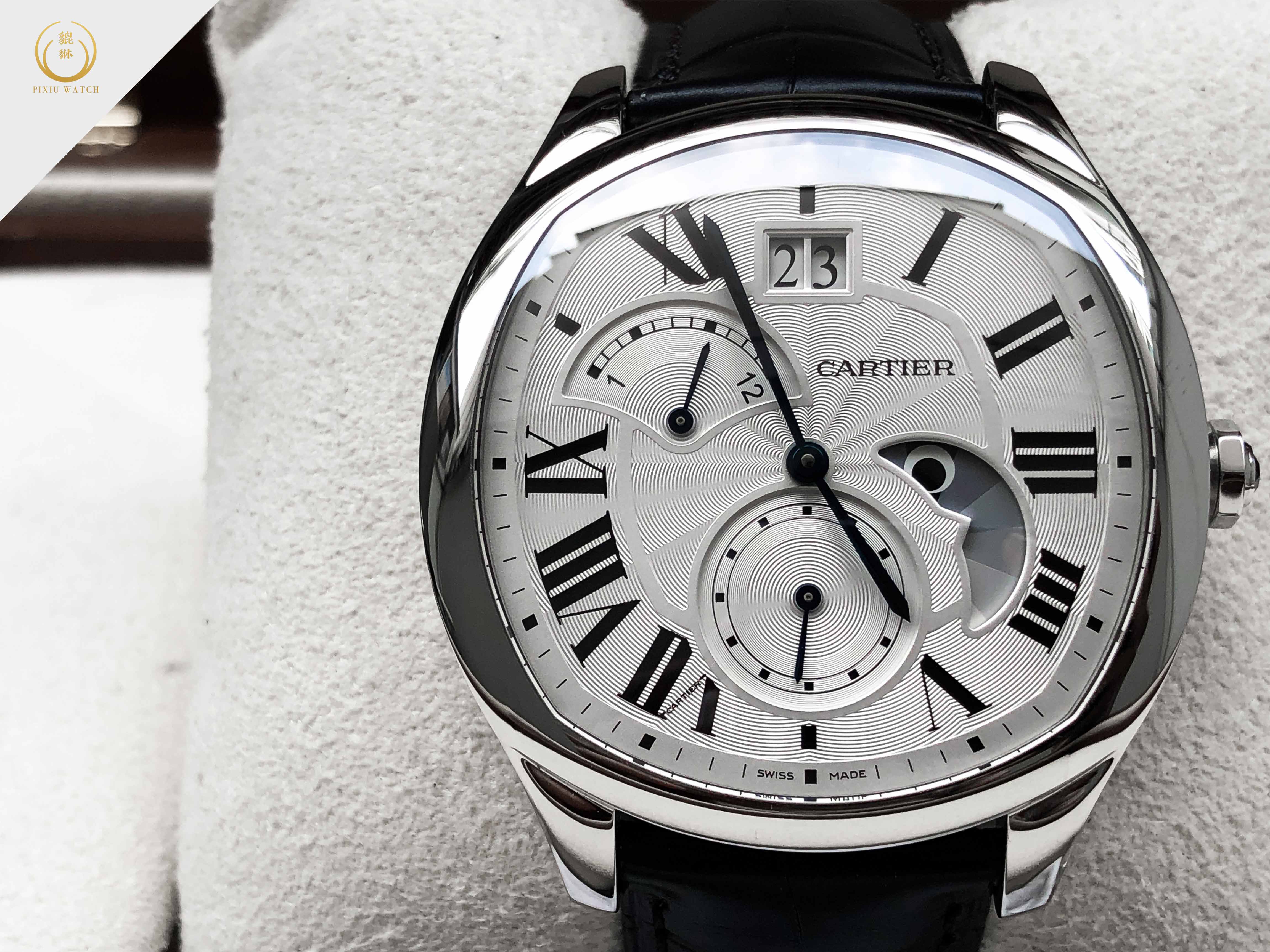 Cartier drive time zone retrograde big date