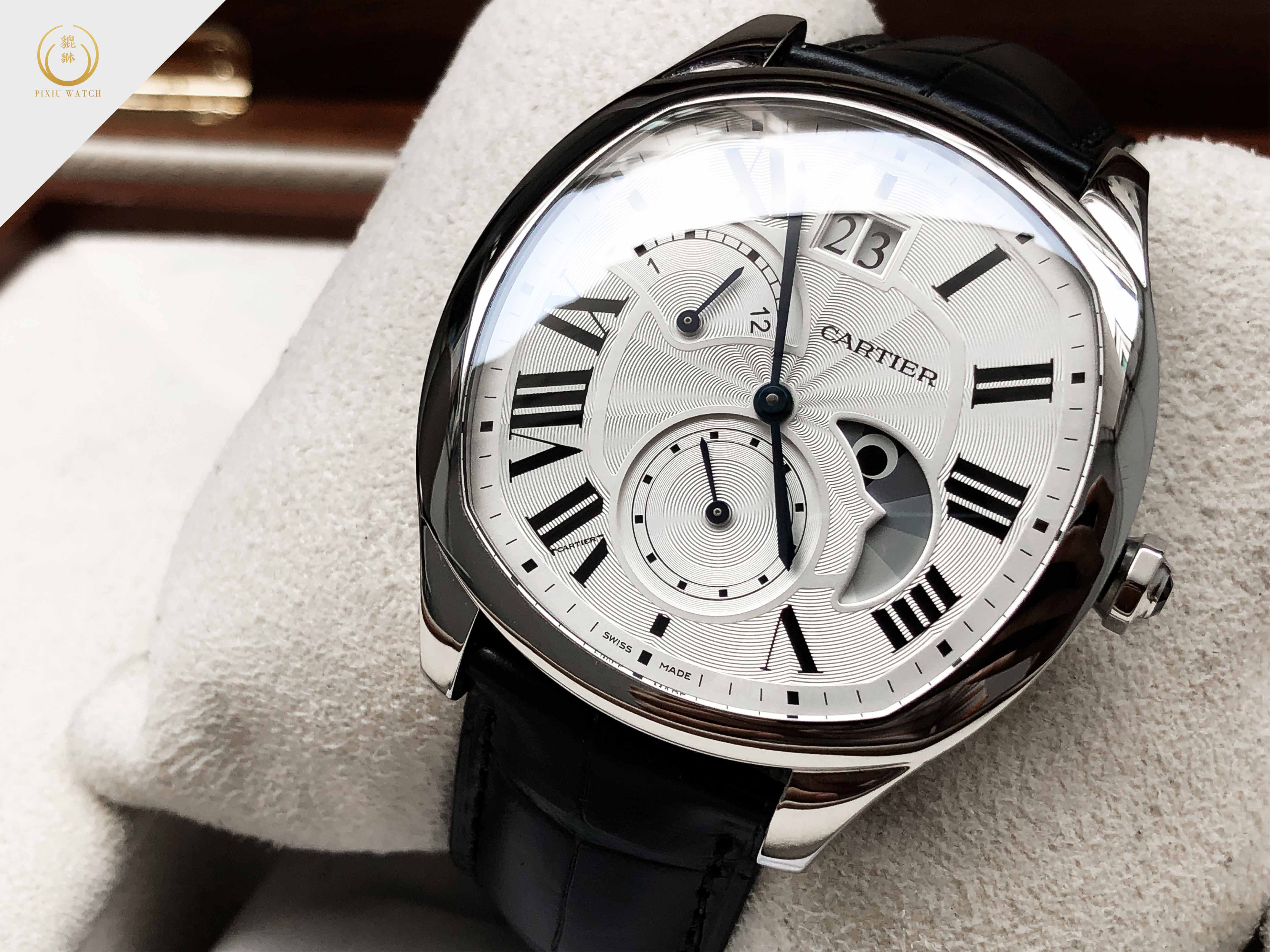 Cartier drive time zone retrograde big date