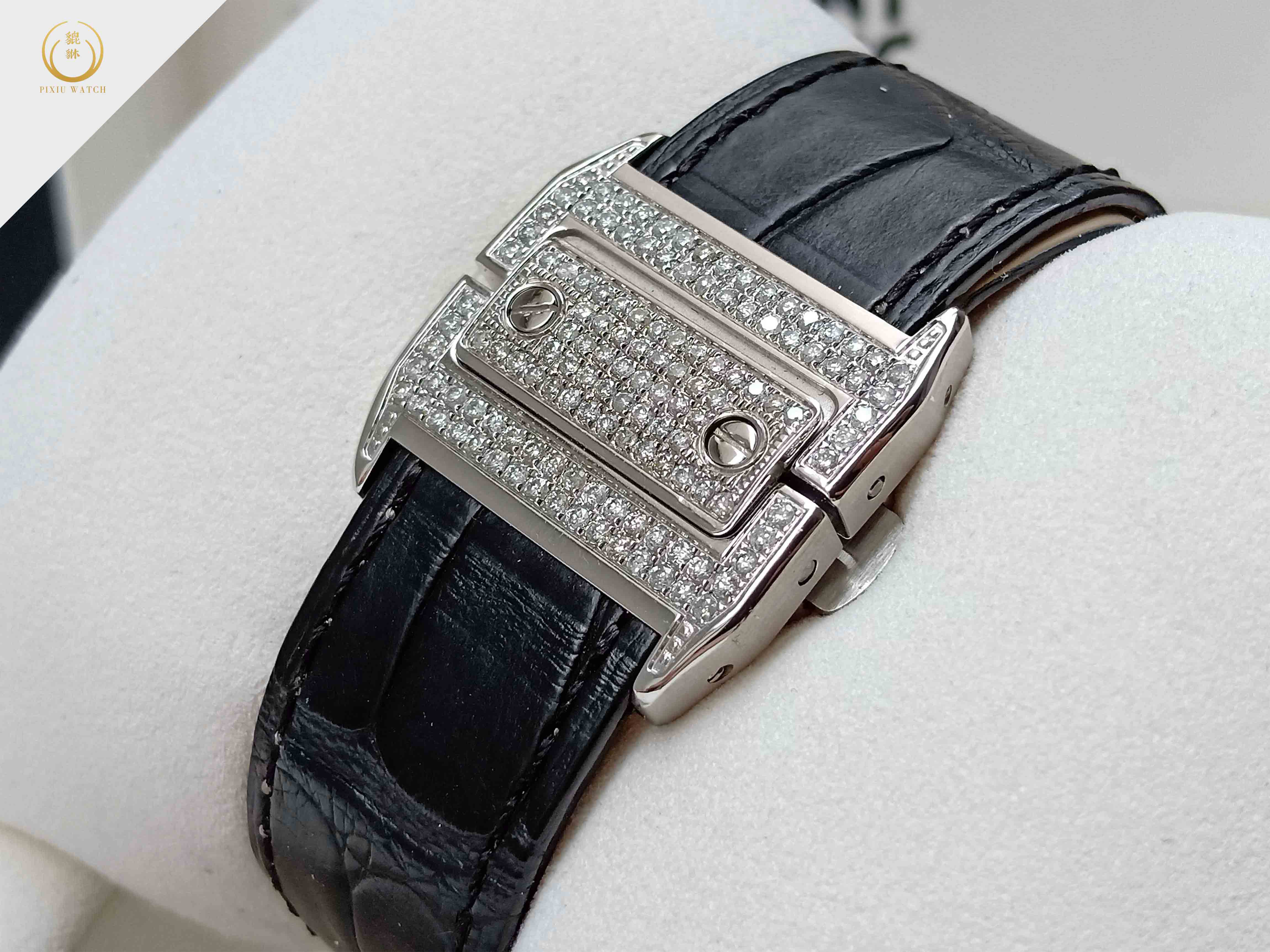 Cartier Santos 100 Full Diamond M Size
