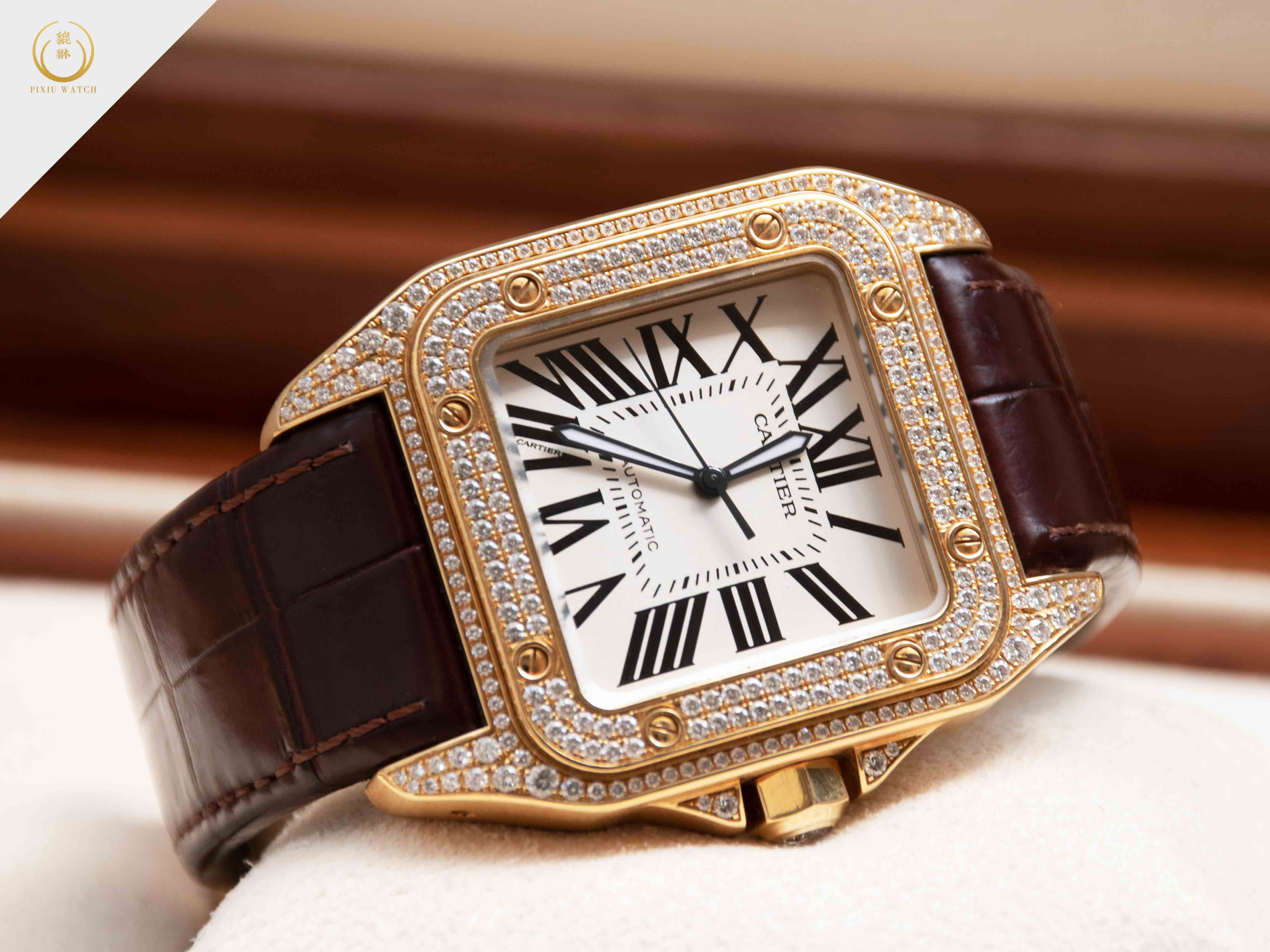 Santos 100 Yellow Gold Diamond