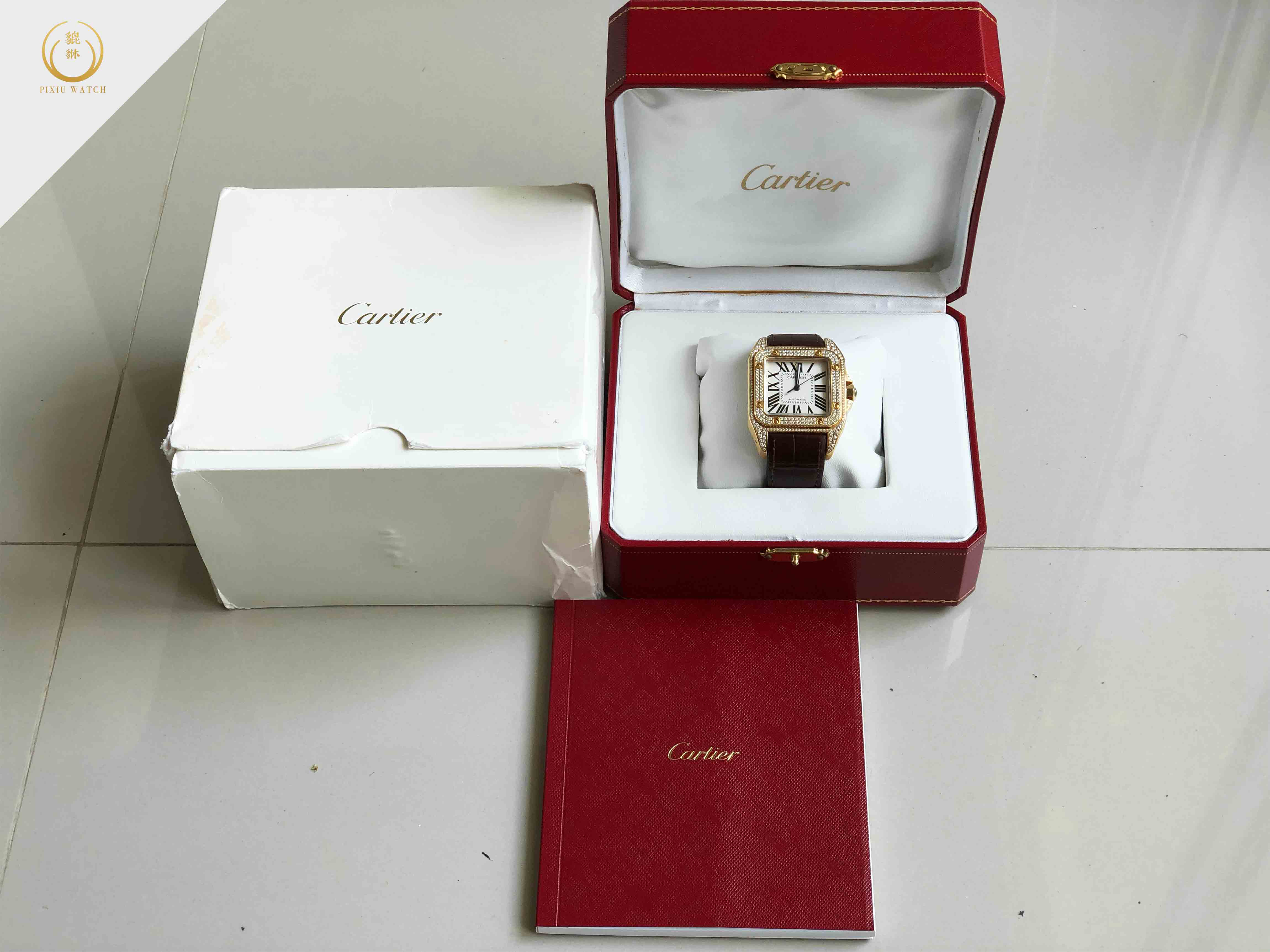 Santos 100 Yellow Gold Diamond
