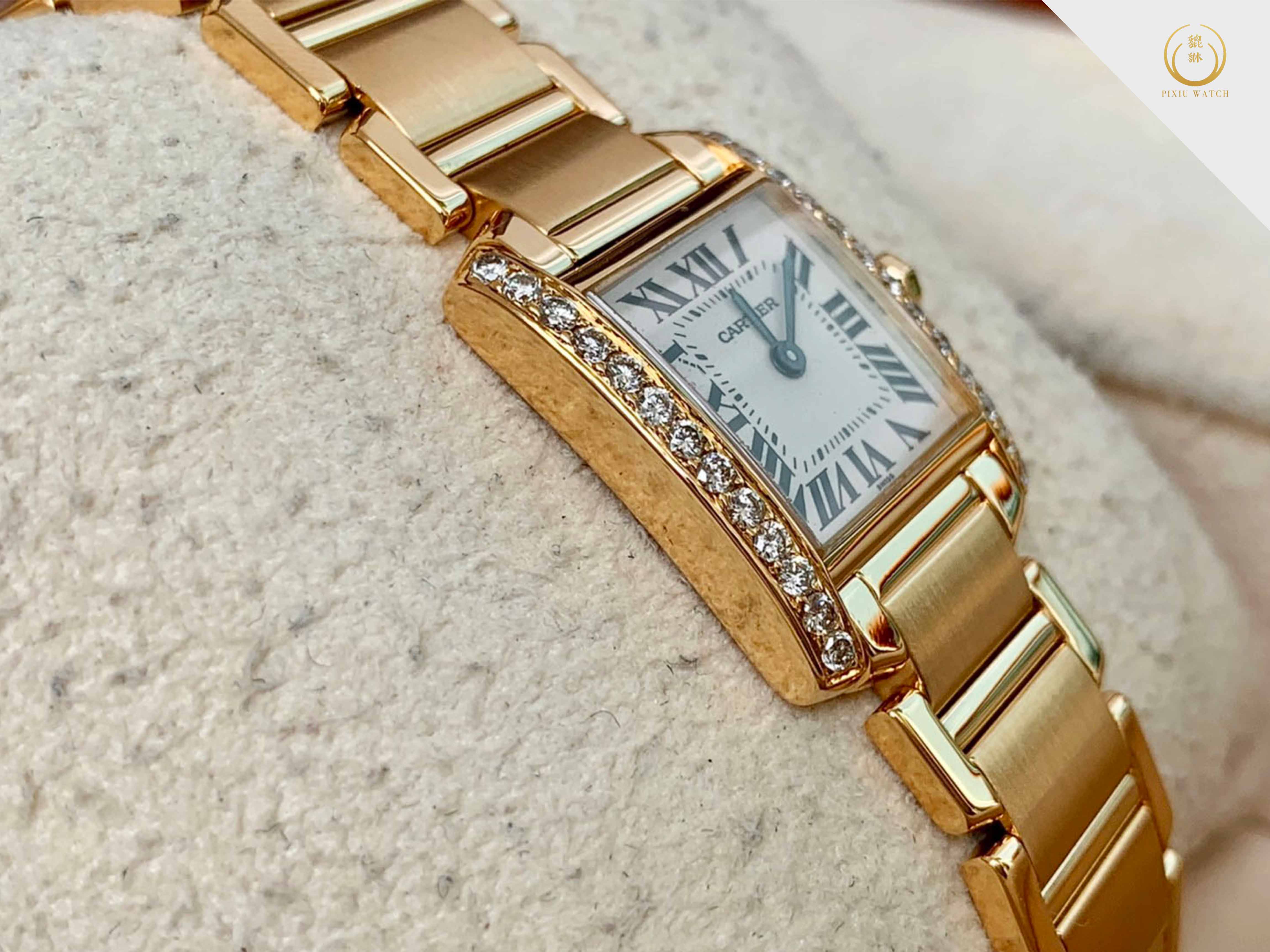 Cartier Tank Francaise Lady Diamond Rose Gold
