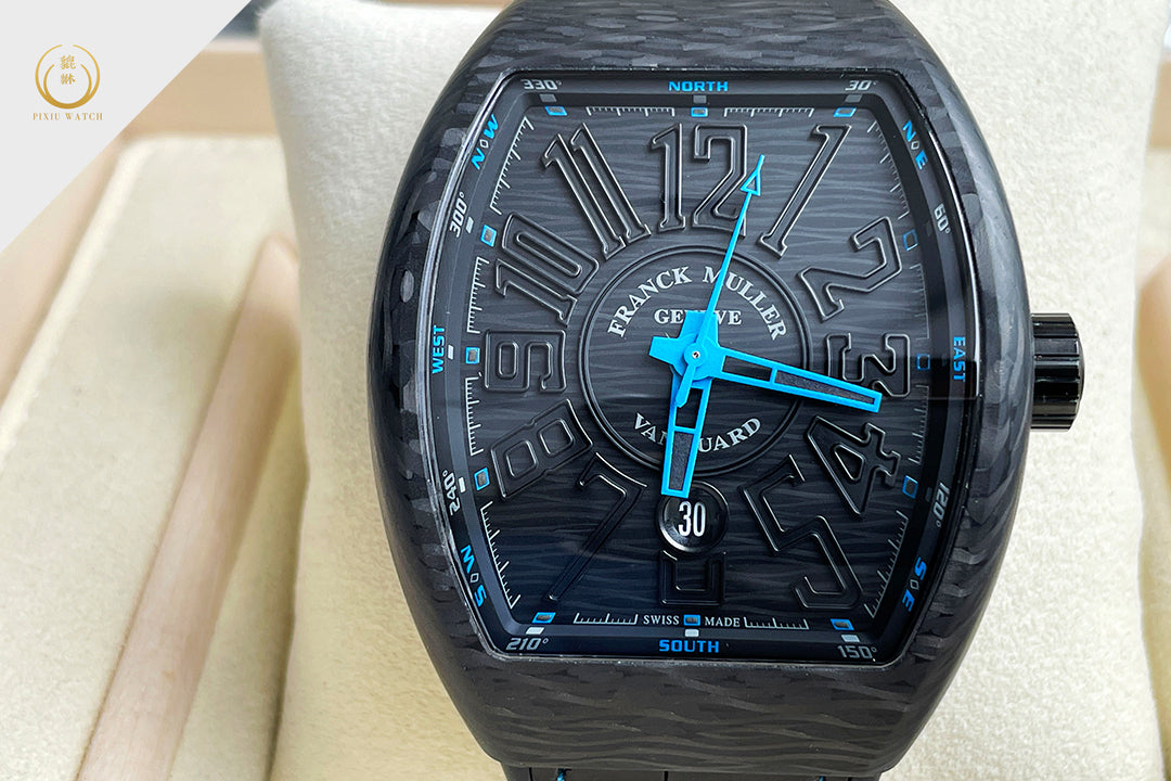 "New” Franck Muller Vanguard Classical Carbon Blue