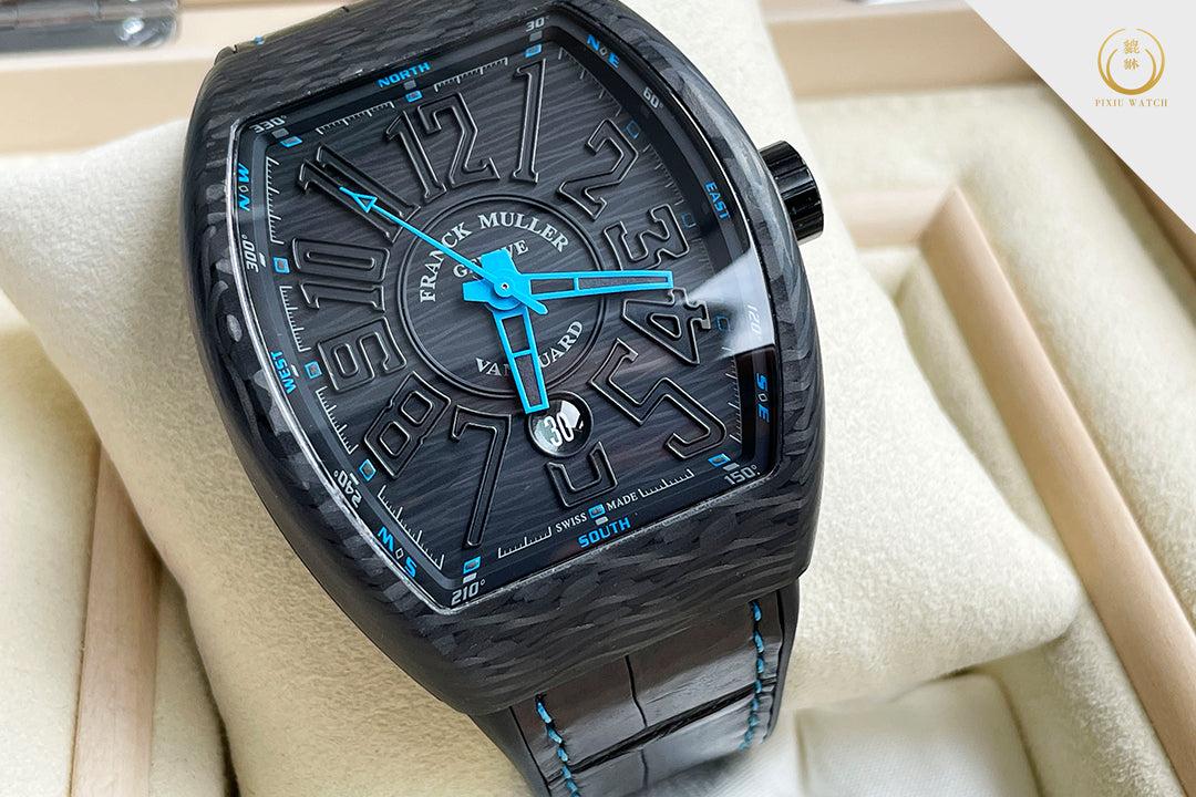 "New” Franck Muller Vanguard Classical Carbon Blue