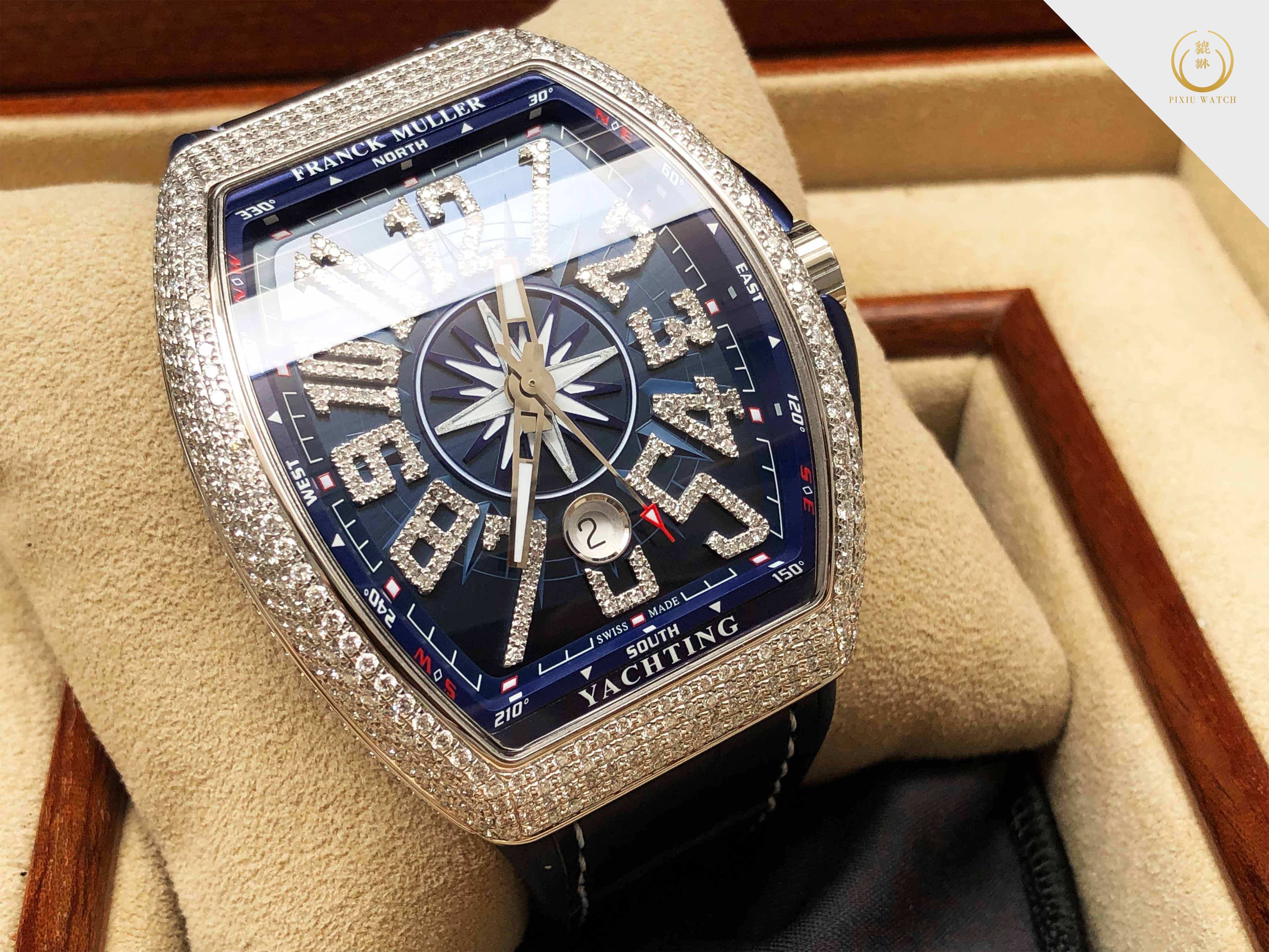 Franck Muller Yacht Navy Blue Diamond