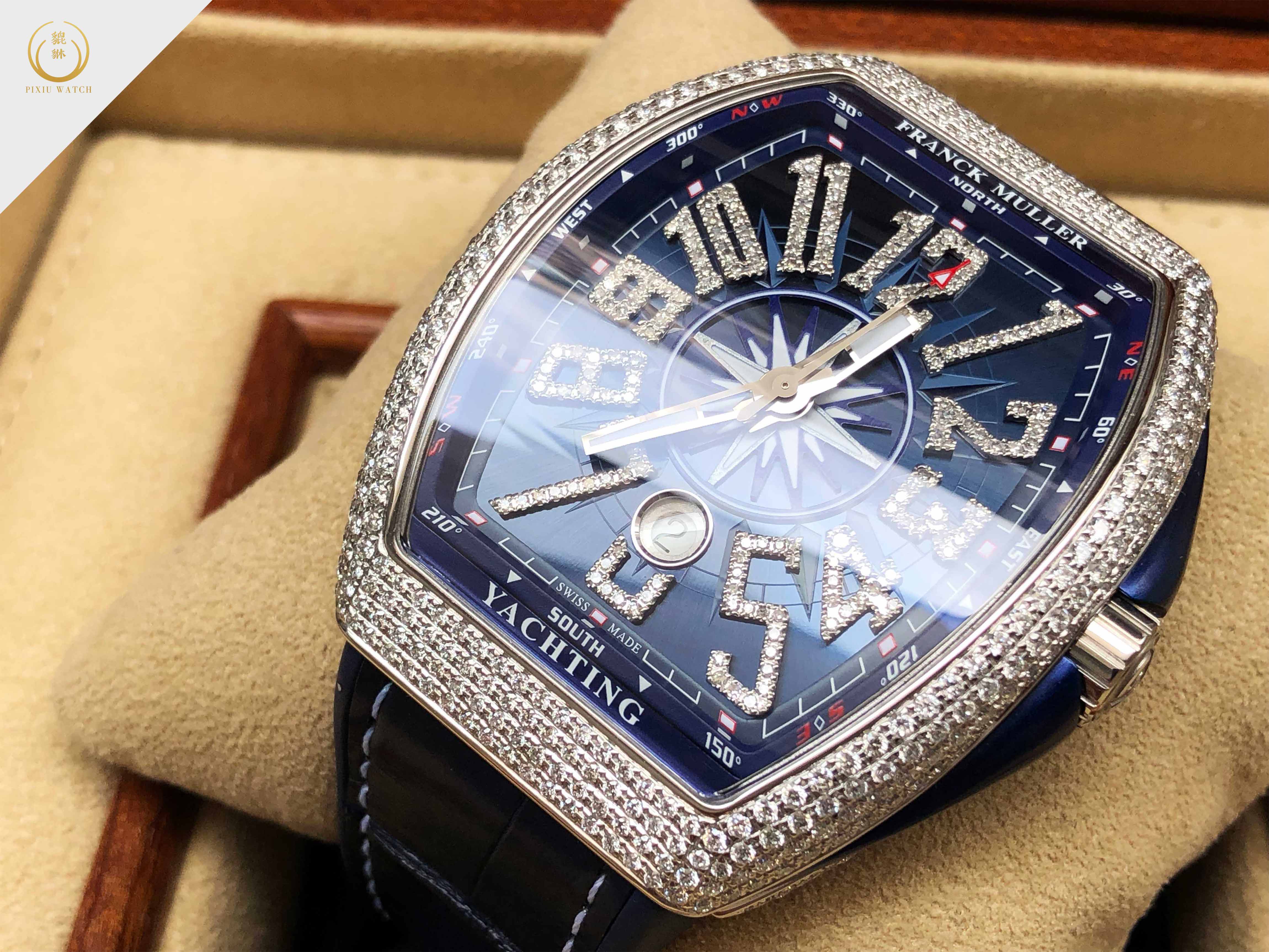 Franck Muller Yacht Navy Blue Diamond
